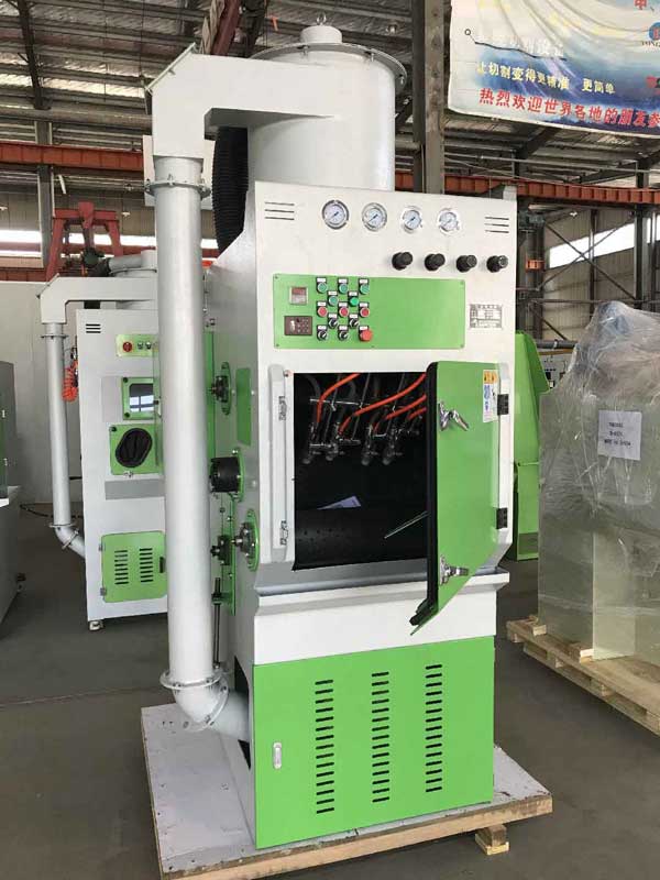 五金件自動噴砂機，履帶式噴砂機