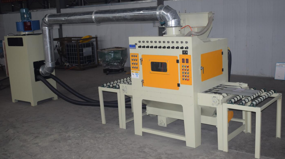 通過式自動噴砂機(jī)，輸送帶自動噴砂機(jī)